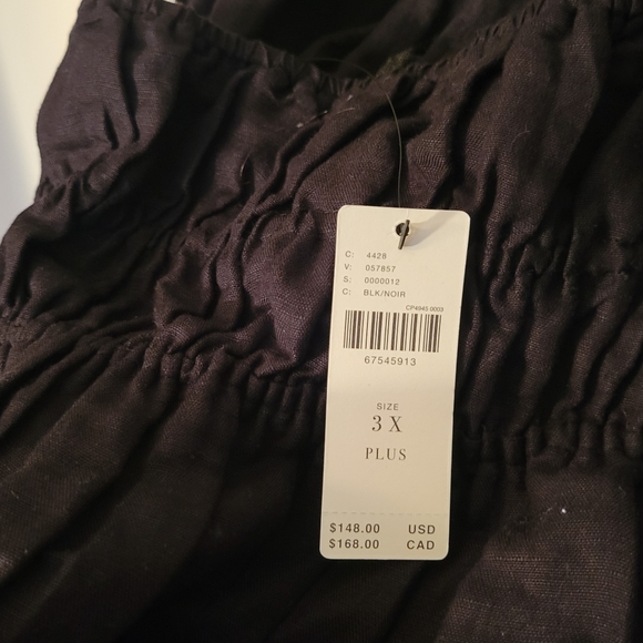 NWT Anthropologie black smocked waist dress - Picture 4 of 4